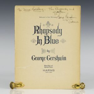 Rare First Edition of Rhapsody in Blue; Inscribed by George Gershwin