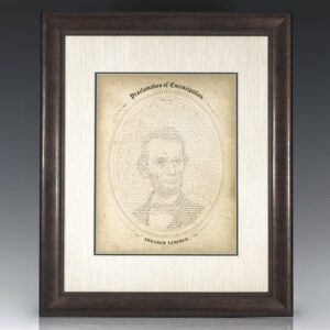 Abraham Lincoln Emancipation Proclamation Typographic Portrait.