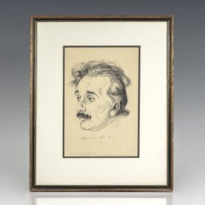 Albert Einstein Signed Etching.