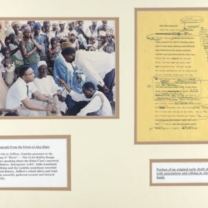 Alex Haley Original Annotated Roots Manuscript and Photograph.