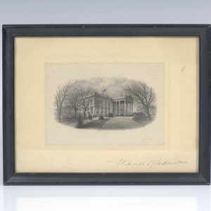 Eleanor Roosevelt White House Signed Engraving.