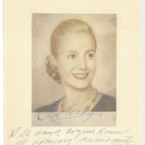 Eva Perón Signed Photograph.