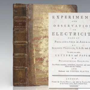Experiments and Observations on Electricity made at Philadelphia in America... To which are added, Letters and Papers on Philosophical Subjects. The Whole corrected, methodized, improved, and now first collected into one Volume, and Illustrated with Copper Plates.
