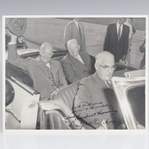Herbert Hoover and Dwight D. Eisenhower Signed Photograph.