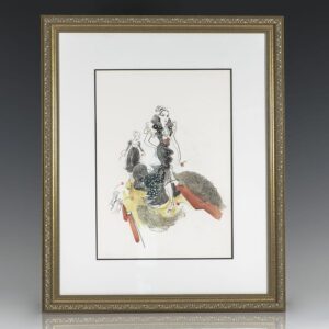 Hilary Knight Original Christian LaCroix Watercolor Illustration.