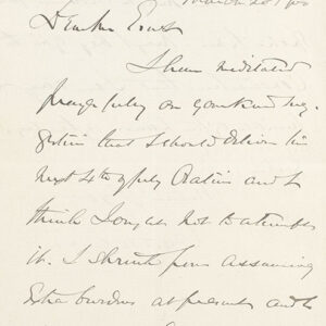 Justice Oliver Wendell Holmes, Jr. Autograph Letter Signed.
