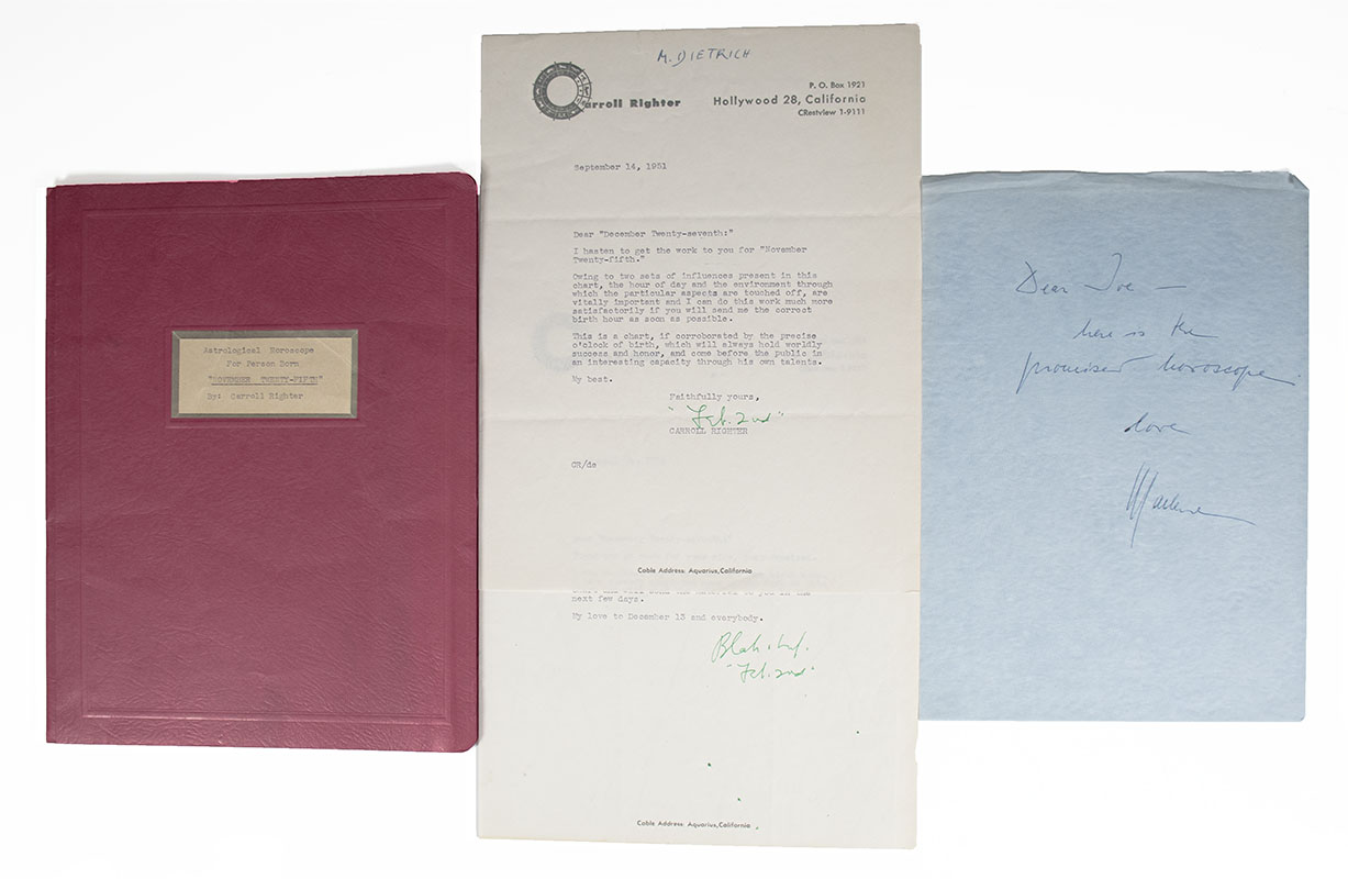 Marlene Dietrich Autograph Note Signed to Joe DiMaggio.