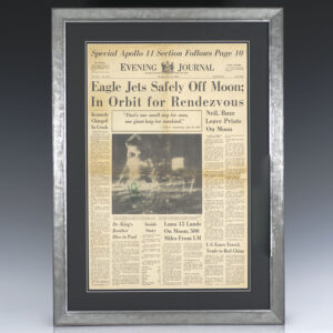 Neil Armstrong Signed Delaware Evening Journal.
