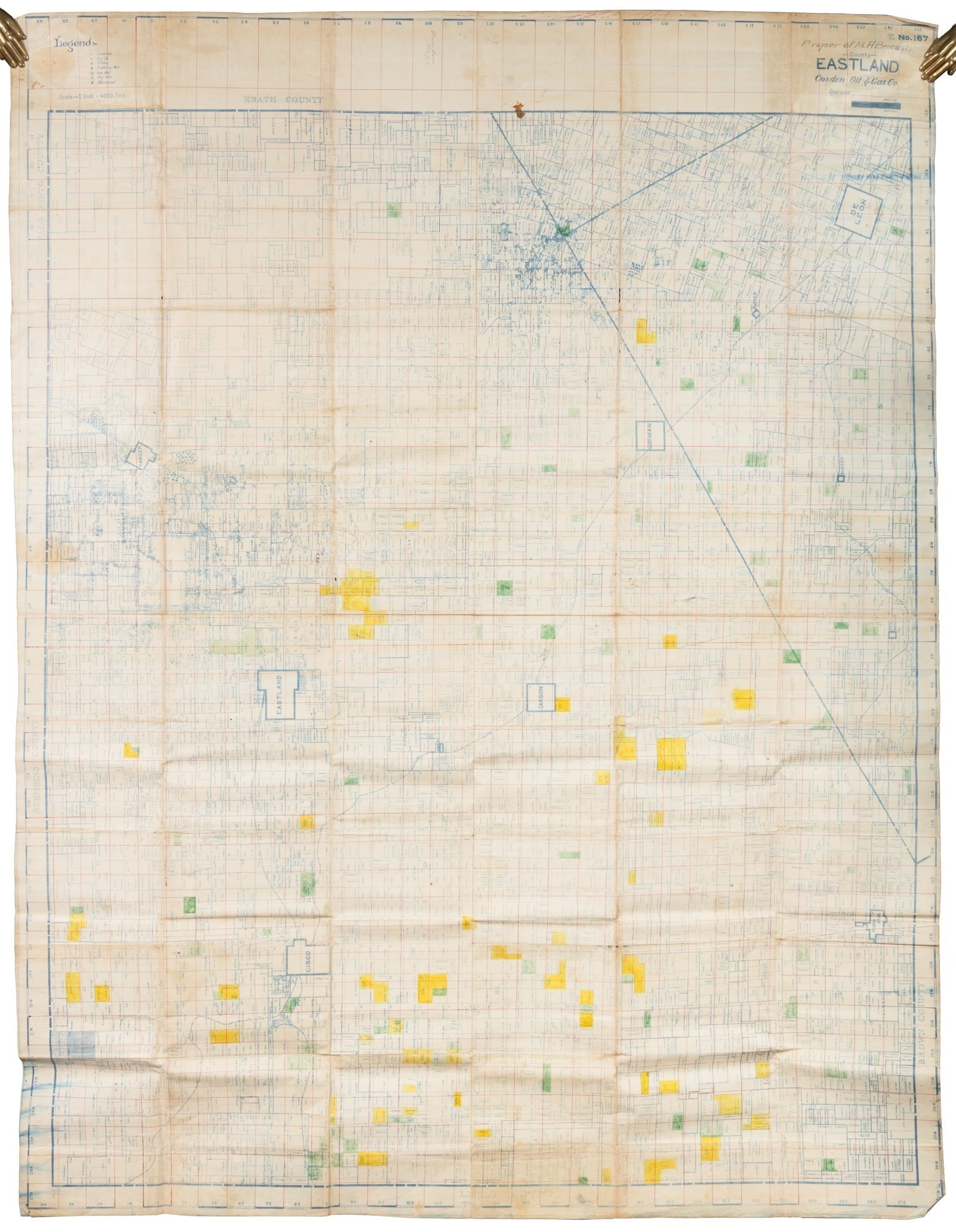 Eastland Cosden Oil and Gas Company Oil Map.