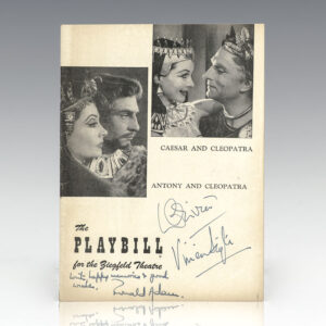 Original Caesar and Cleopatra/Antony and Cleopatra Signed Playbill.