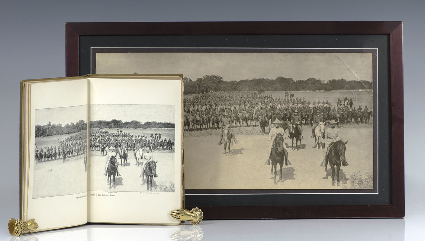 Original Theodore Roosevelt and the Rough Riders Photograph.
