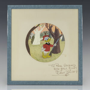 Original Walt Disney Donald Duck Drawing Signed.