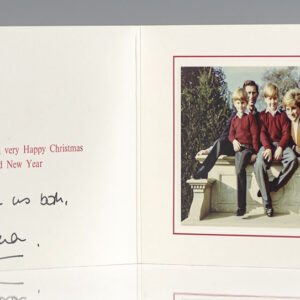 Princess Diana Signed Christmas Card.