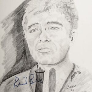 Richard Burton Signed P.B. Socci Sketch.