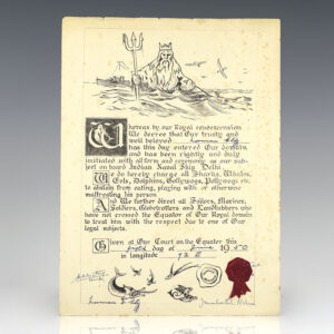 Jawaharlal Nehru Neptune Rex Ceremony Naval Decree Signed.