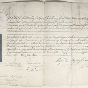 King George III Royal Military Appointment Signed