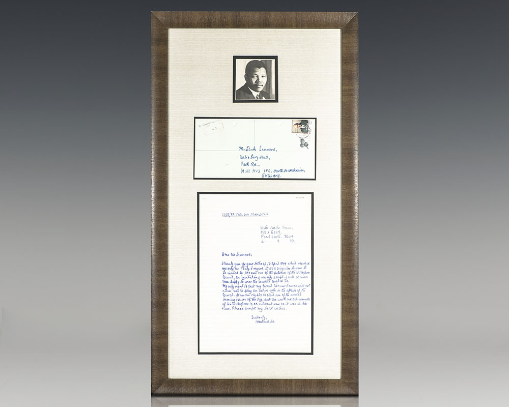 Nelson Mandela Autograph Letter Signed.