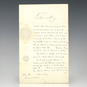 Queen Victoria License to Plead Grant Signed.
