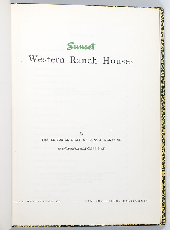 Sunset Western Ranch Houses