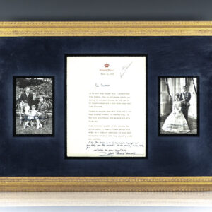 Princess Grace and Prince Rainier Signed Letter and Photographs.
