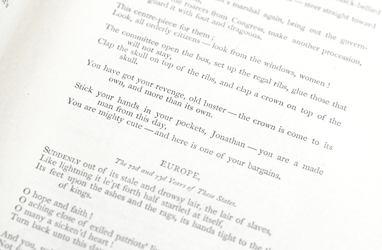 Complete Poems and Prose of Walt Whitman 1855 - 1888. Authenticated & Personal Book (handled by W.W.)...Portraits from Life...Autograph