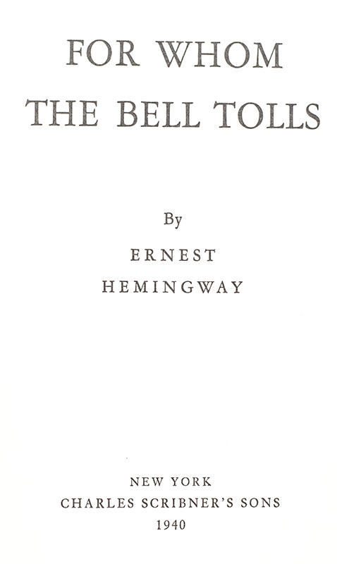 For Whom The Bell Tolls