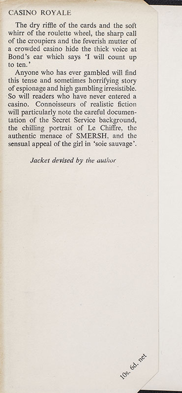 Complete Set of 14 First Edition James Bond Novels: Casino Royale, Live and Let Die, Moonraker, Diamonds are Forever, From Russia with Love, Dr. No, Goldfinger, For Your Eyes Only (short stories including A View to a Kill and Quantum of Solace), Thunderball, The Spy Who loved Me, On Her Majesties Secret Service, You Only Live Twice, The Man with the Golden Gun, Octopussy and The Living Daylights