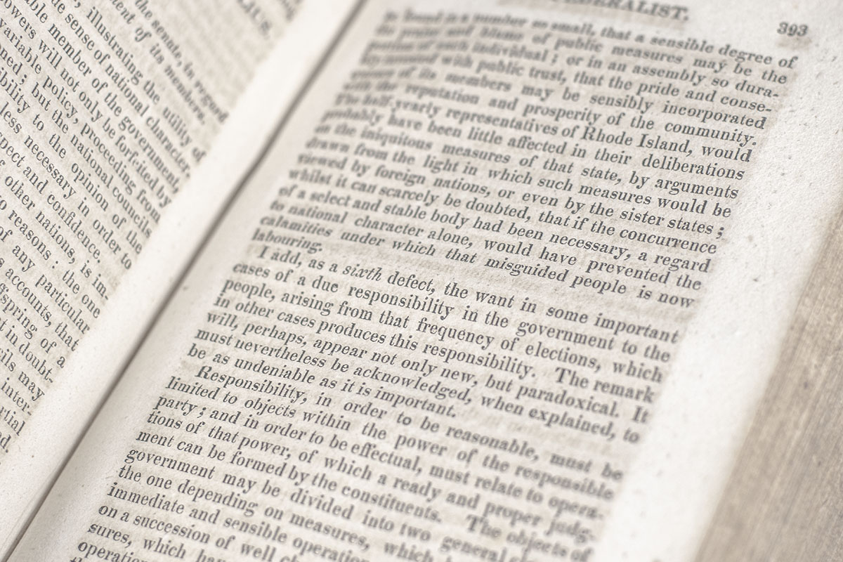 The Federalist, on the New Constitution; Written in the Year 1788, by Mr. Hamilton and Mr. Madison, and Mr. Jay: with an Appendix, Containing the Letters of Pacificus and Helvidius, on the Proclamation of Neutrality of 1795; Also, the Original Articles of Confederation, and the Constitution of the United States with the Amendments Made Thereto
