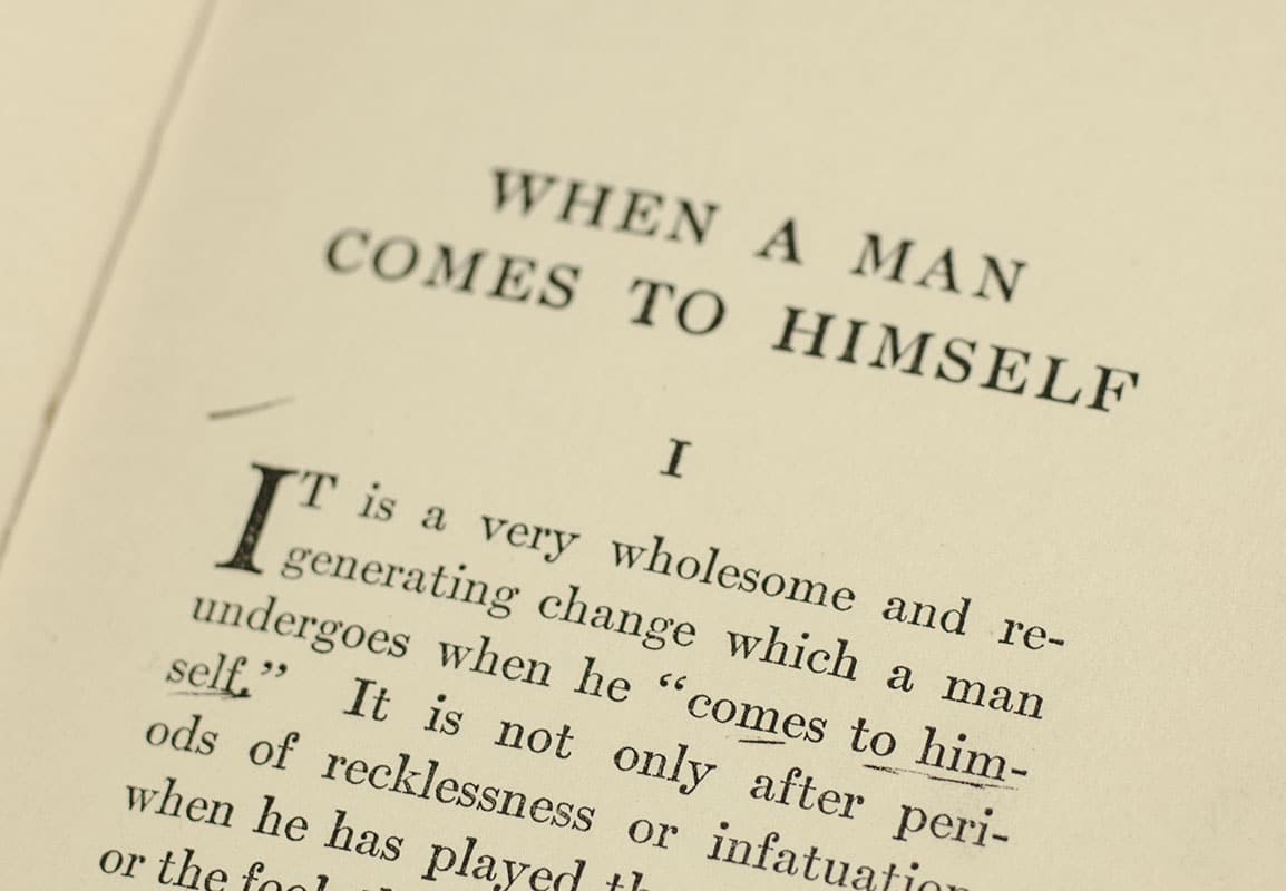 When a Man Comes to Himself