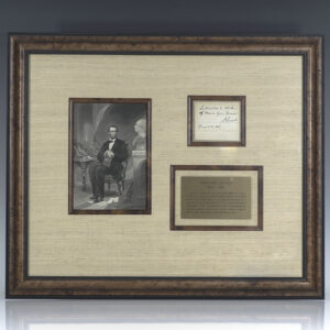 Abraham Lincoln Autograph Civil War Era Endorsement.