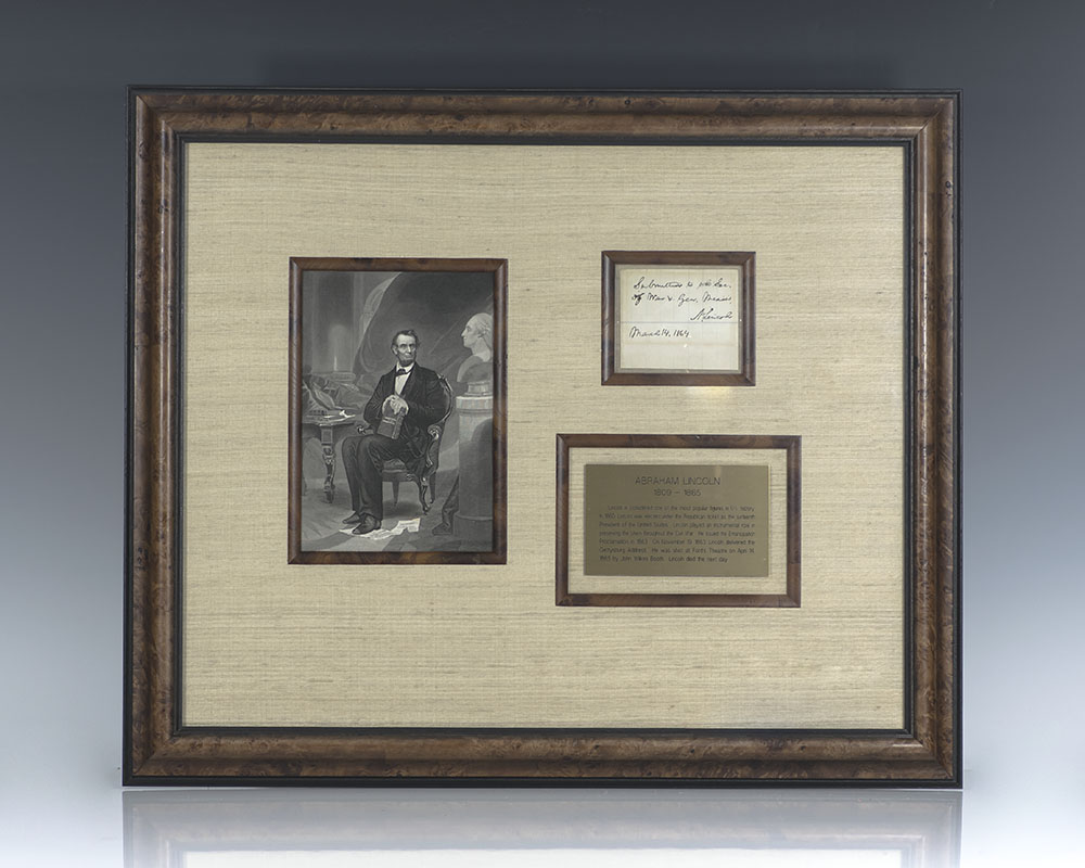 Abraham Lincoln Autograph Civil War Era Endorsement.