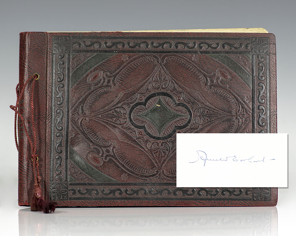 Amelia Earhart Autograph in 1932-1934 Scrapbook for Columbus, Ohio Zonta Club.