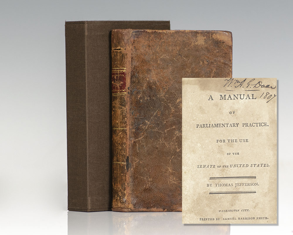 A Manual of Parliamentary Practice. For the Use of the Senate of the United States.