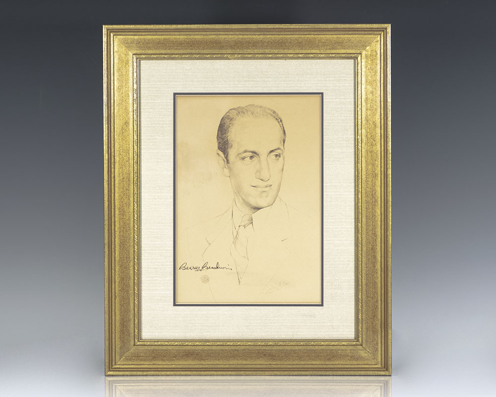 George Gershwin Signed Portrait.