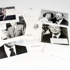 Gerald Ford, Jimmy Carter and George H.W. Bush Presidential Autograph Collection.