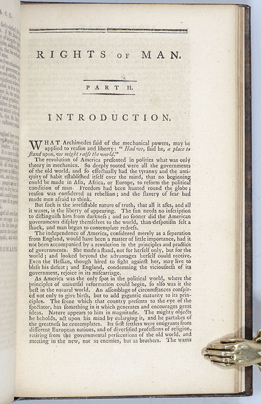 Rights of Man: Part the First Being An Answer to Mr. Burke’s Attack on the French Revolution and Part the Second Combining Principle and Practice.