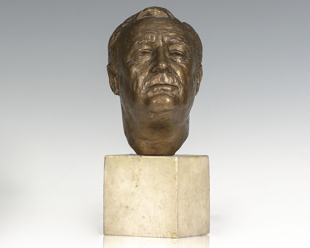 Franklin Delano Roosevelt Bronze Bust.