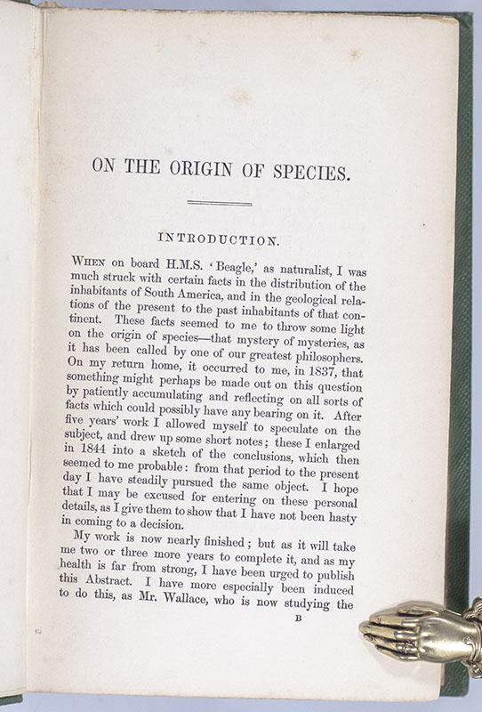 On the Origin of Species by Means of Natural Selection, or the Preservation of Favoured Races in the Struggle for Life.