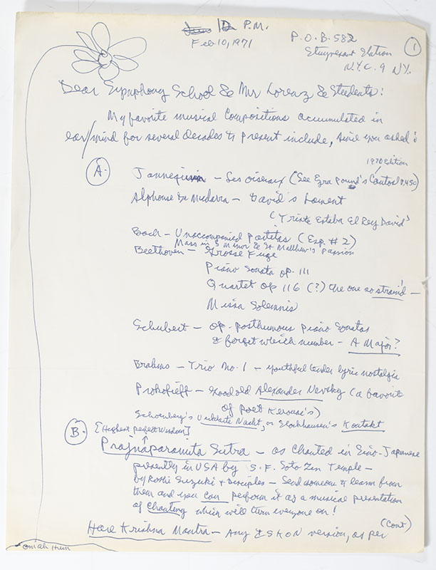 Allen Ginsberg Autograph Letter Signed.