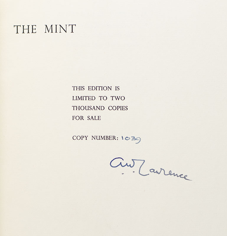 The Mint: A Day-Book of the R.A.F. Depot Between August and December 1922 with Later Notes by 352087 A/C Ross.