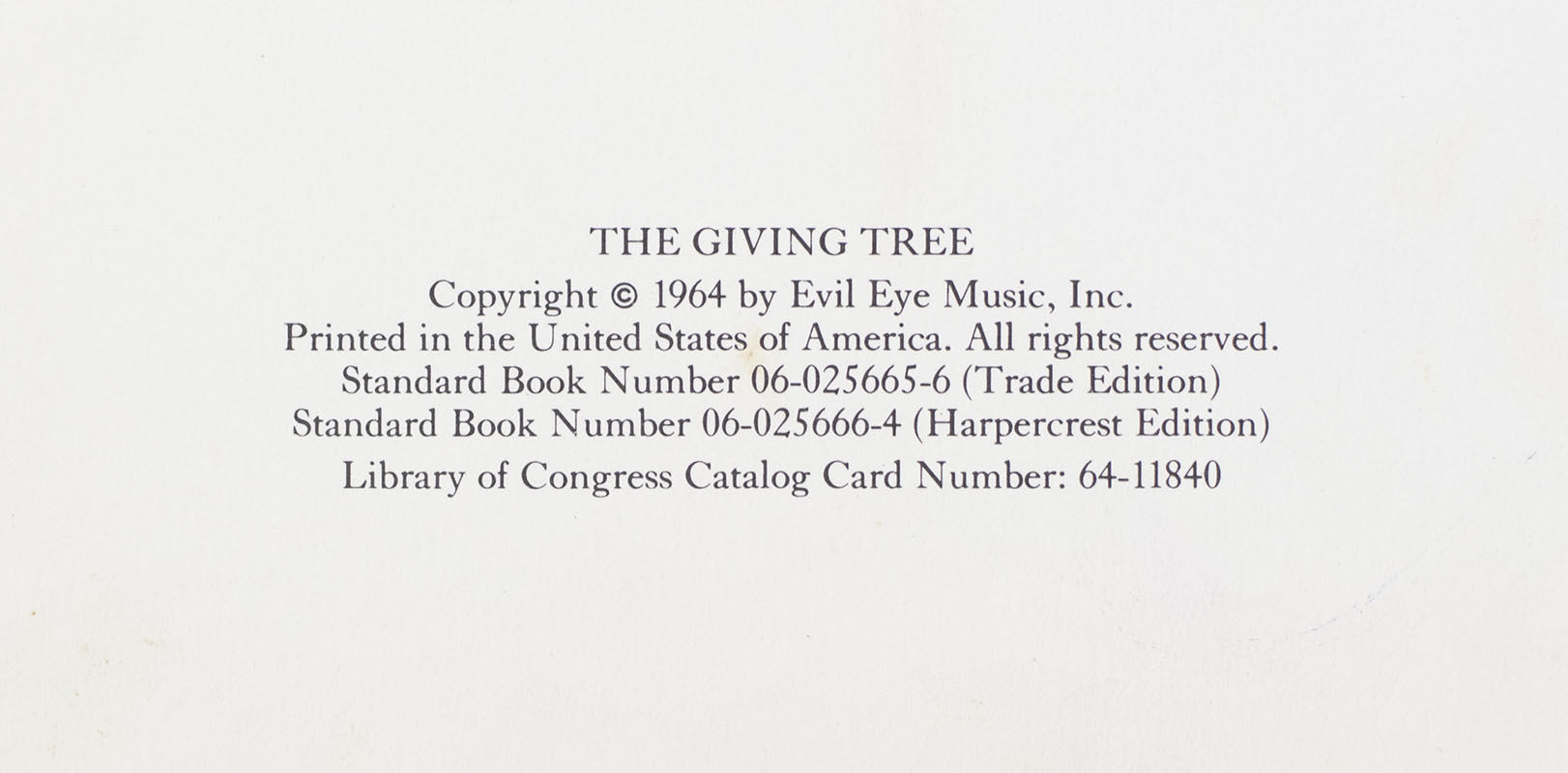The Giving Tree.