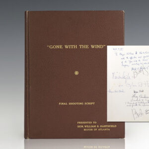 Gone With the Wind Signed Final Shooting Script.
