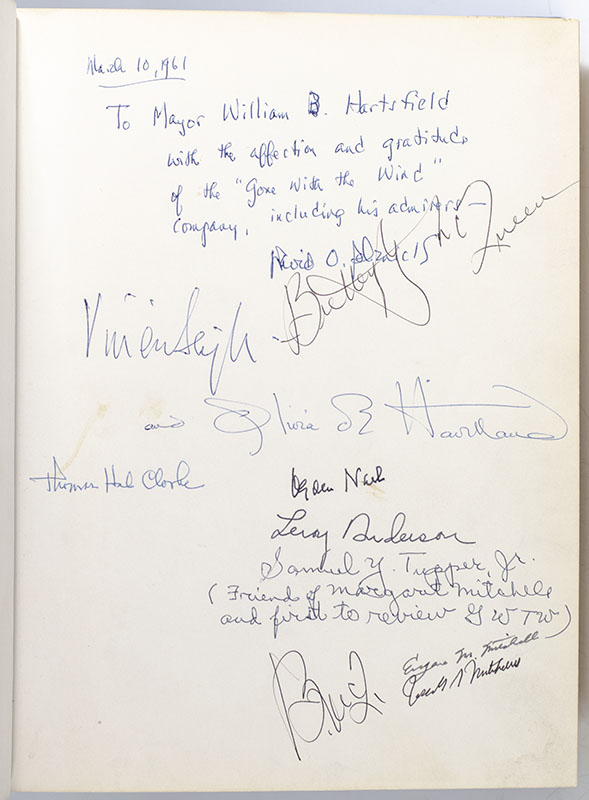 Gone With the Wind Signed Final Shooting Script.