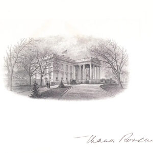 Eleanor Roosevelt White House Signed Engraving.