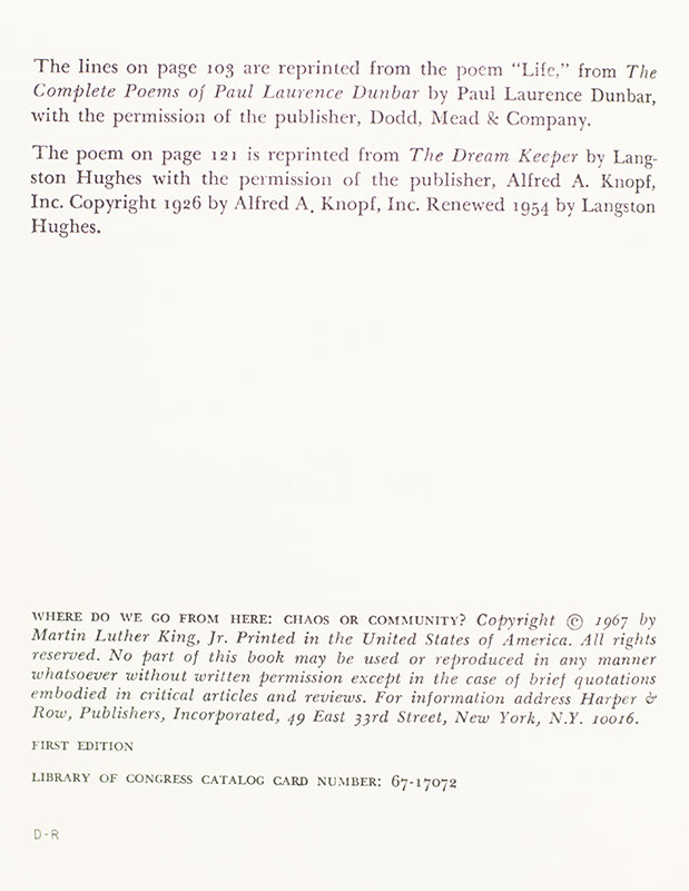 Where Do We Go From Here: Chaos or Community?