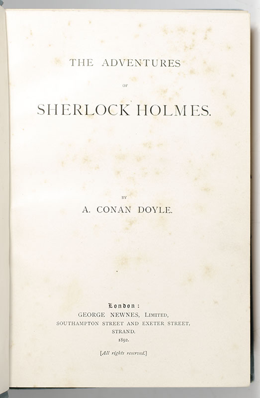 The Adventures of Sherlock Holmes and The Memoirs of Sherlock Holmes.