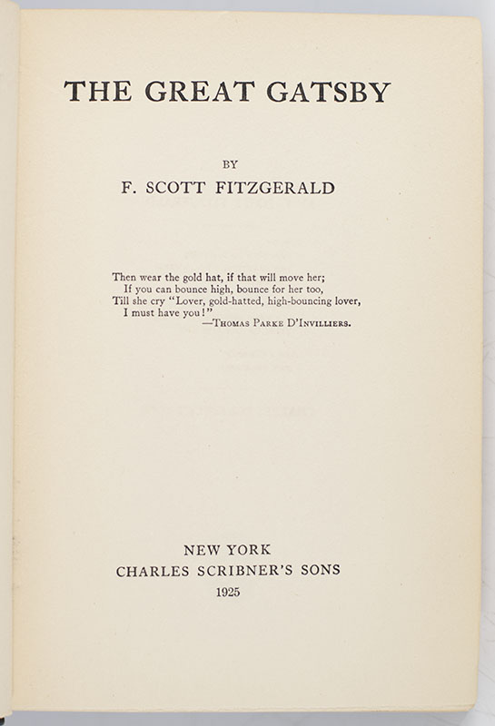 The Great Gatsby.