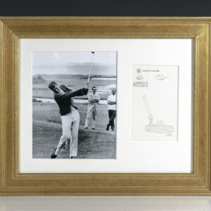 John F. Kennedy Signed Golf Drawing.