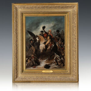 George Washington at the Battle of Princeton, January 3rd 1777. [Alonzo Chappel Painting].