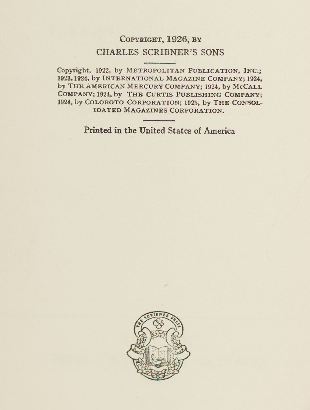 All the Sad Young Men.